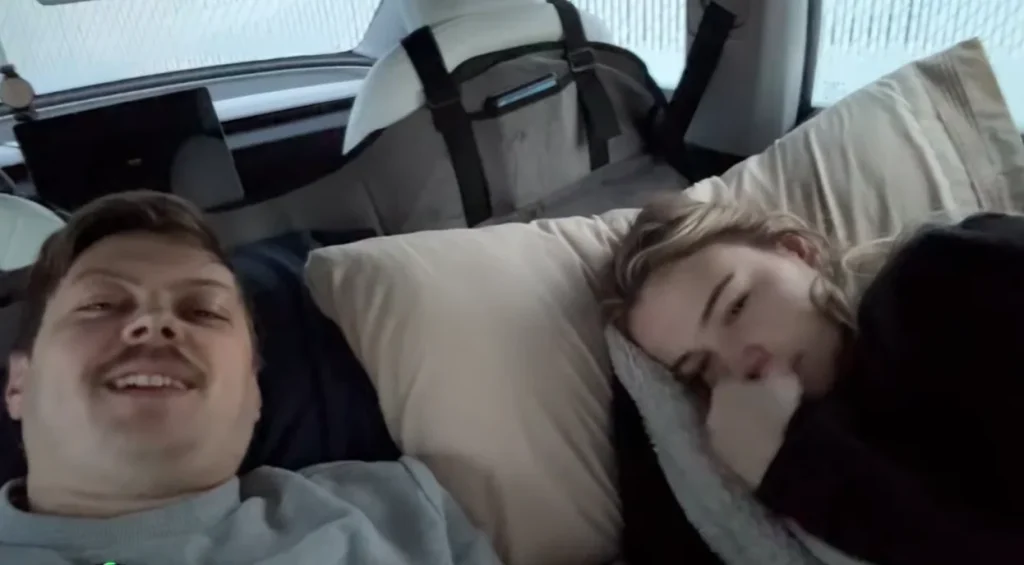 Canada man attempts to sleep in his Tesla Model 3 with his wife at -26°F to see what it's like and is left surprised