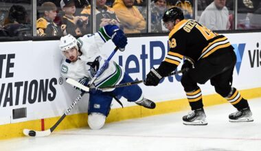 Bruins have re-engaged with Canucks on Garland; package may include Poitras, Lohrei: report