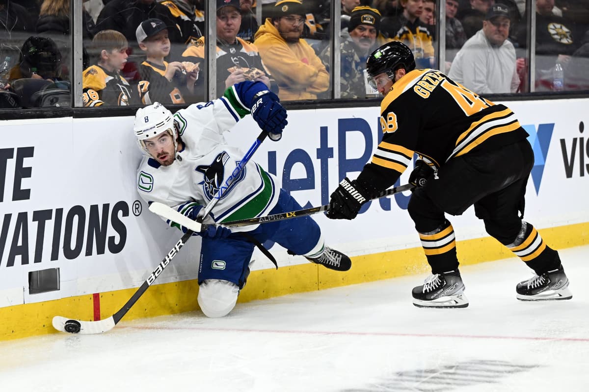 Bruins have re-engaged with Canucks on Garland; package may include Poitras, Lohrei: report