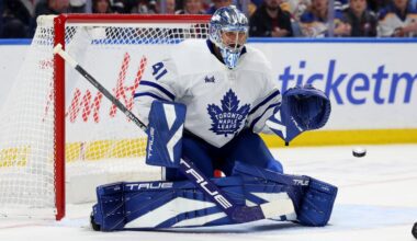 Maple Leafs’ Anthony Stolarz released from hospital after taking puck to throat in warmups