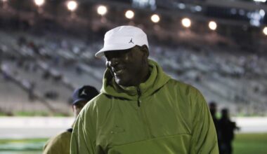 Feb 22, 2026; Hampton, Georgia, USA; Michael Jordan at EchoPark Speedway.