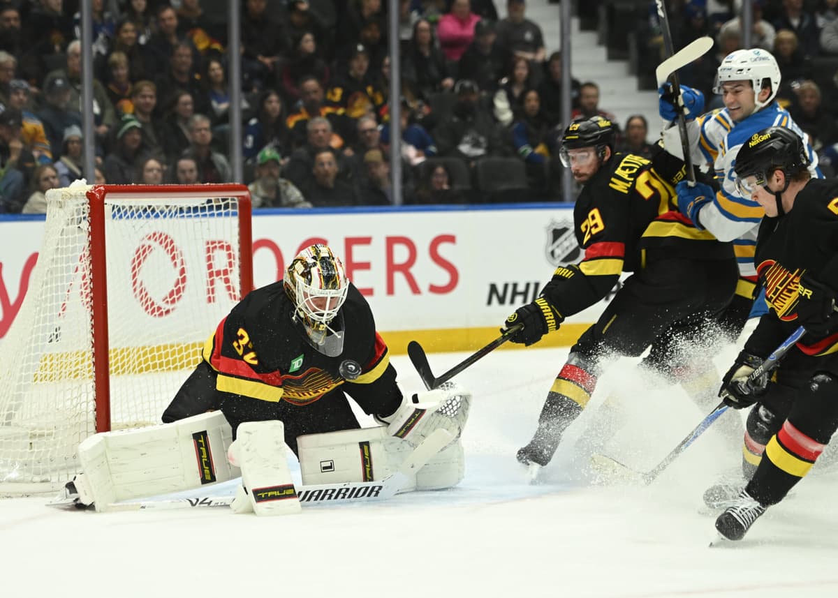 Canucks fall 3-1 to Blues in low-event affair