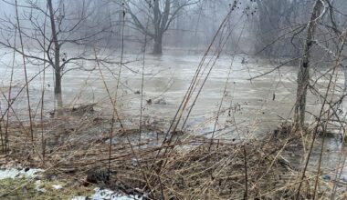 caution around rising water levels in mississauga and brampton.
