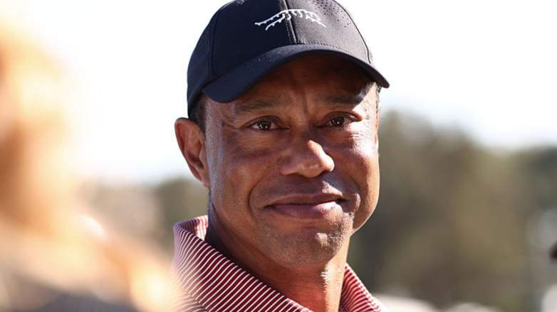 Tiger Woods smiling.