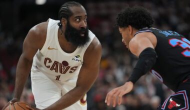James Harden leads as Cavaliers hang on to beat Bulls with Mitchell sidelined
