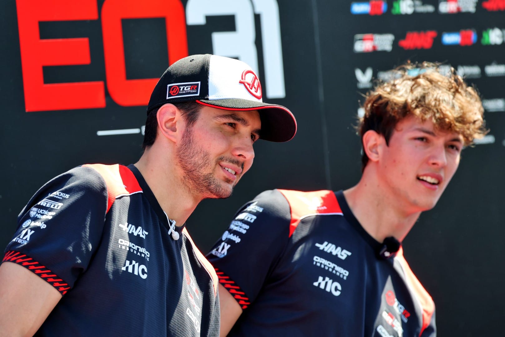 Esteban Ocon and Ollie Bearman, Haas, F1