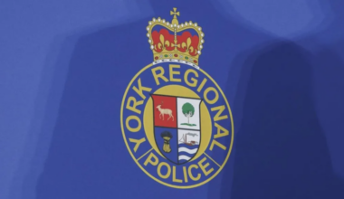 A dump truck involved in a traffic accident in Whitchurch-Stouffville.