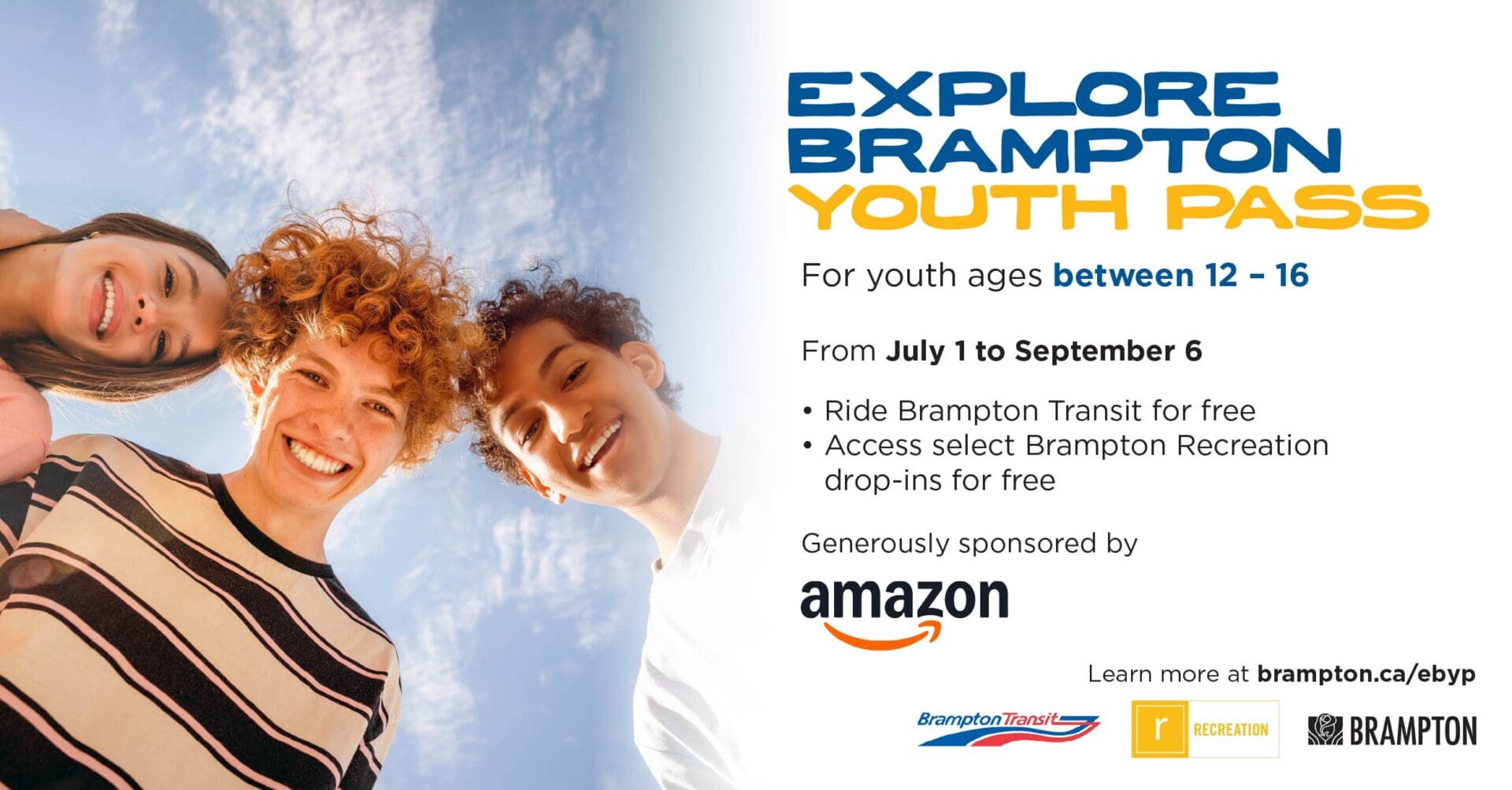 Explore Brampton Youth Pass returns for 2026 season