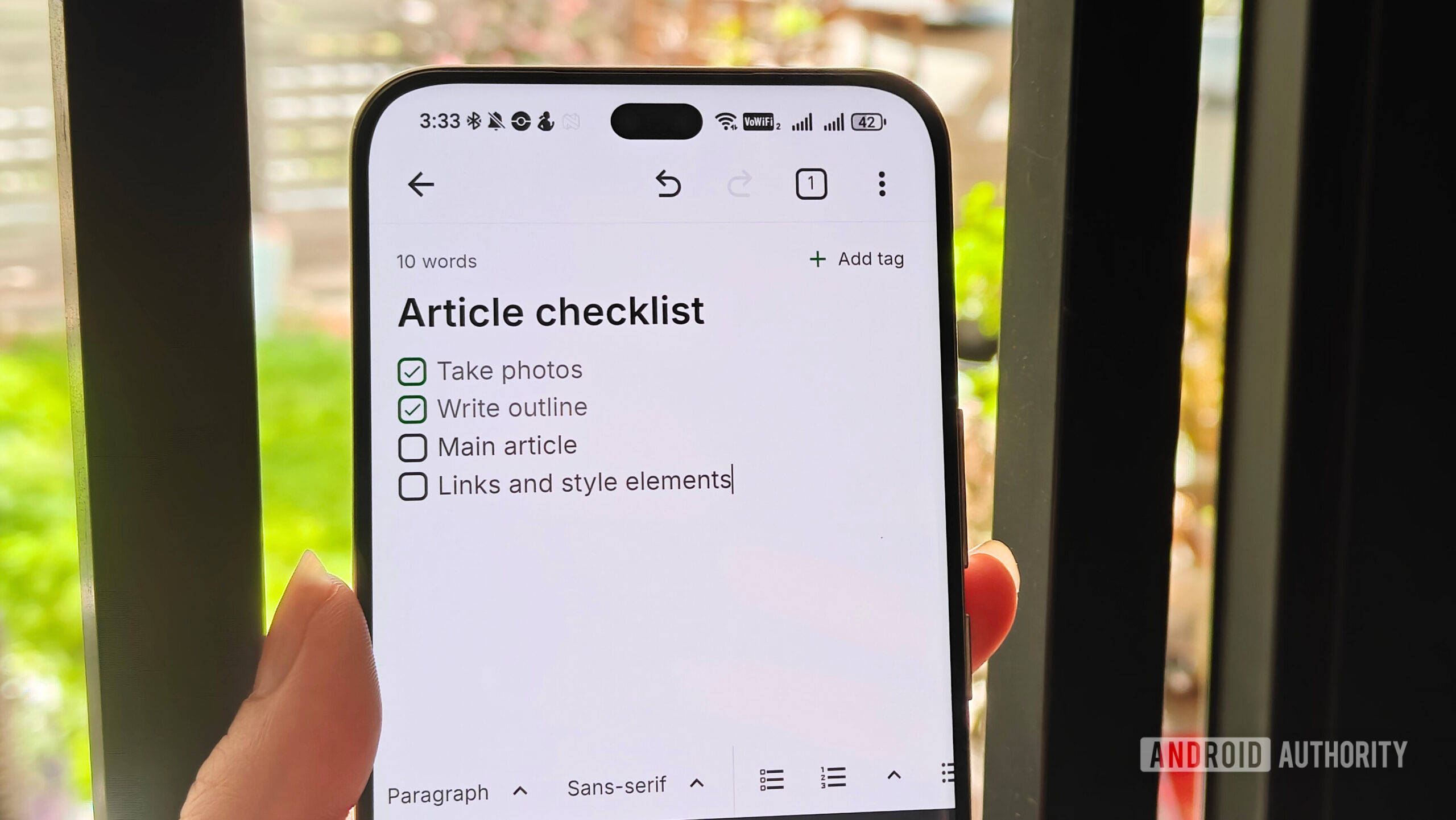 a checklist in the notesnook app a checklist in the notesnook app