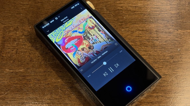 Cayin N3Ultra digital audio player on a wood surface