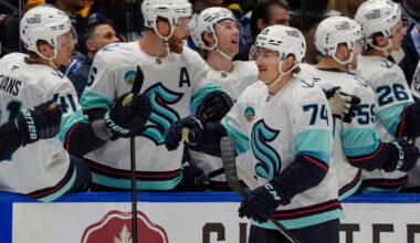 McMann has 3 points in debut as Kraken cruise past Canucks