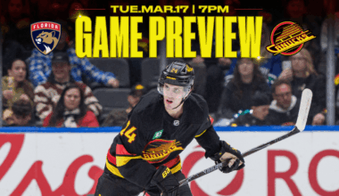 Canucks Host Panthers on Tuesday Night at Rogers Arena