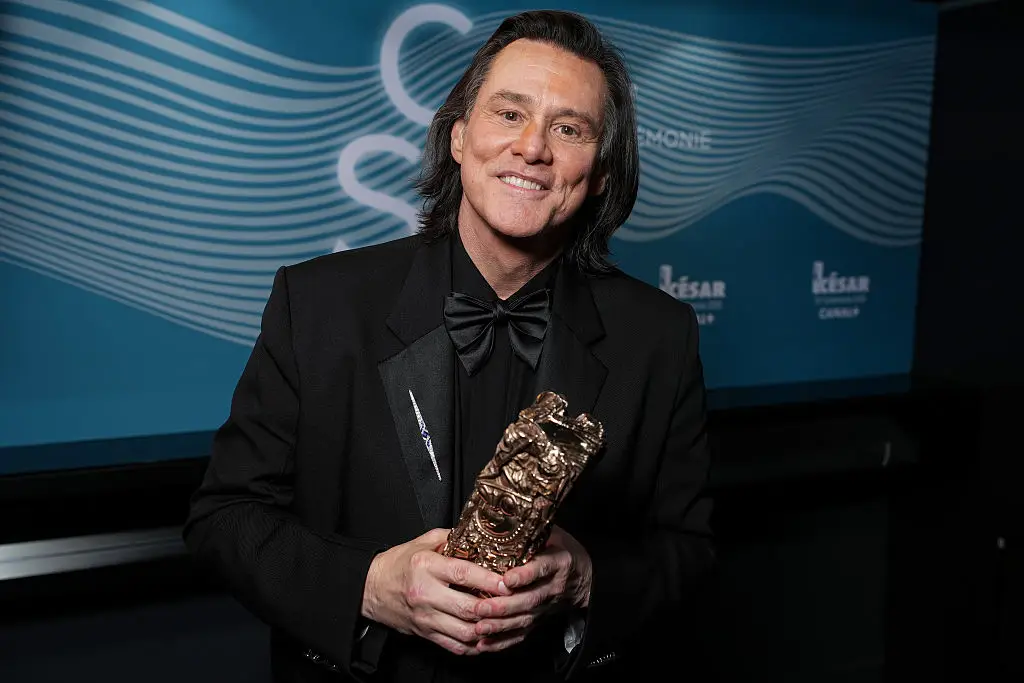 Jim Carrey made a rare appearance to receive his honorary Cesar Award (Francois Durand/Getty Images)