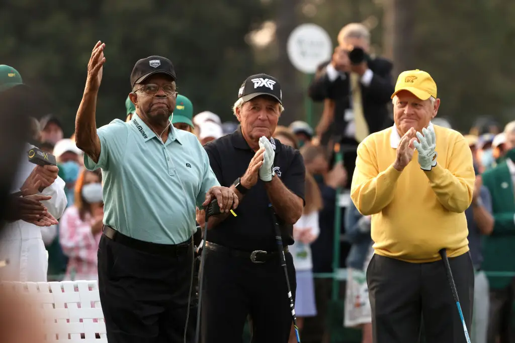 The incident happened as Lee Elder was honoured ahead of the 2021 Masters. (Image: Kevin C. Cox/Getty Images)