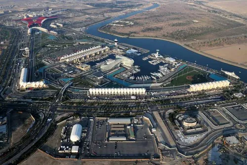 abu dhabi aerial yas marina circuit