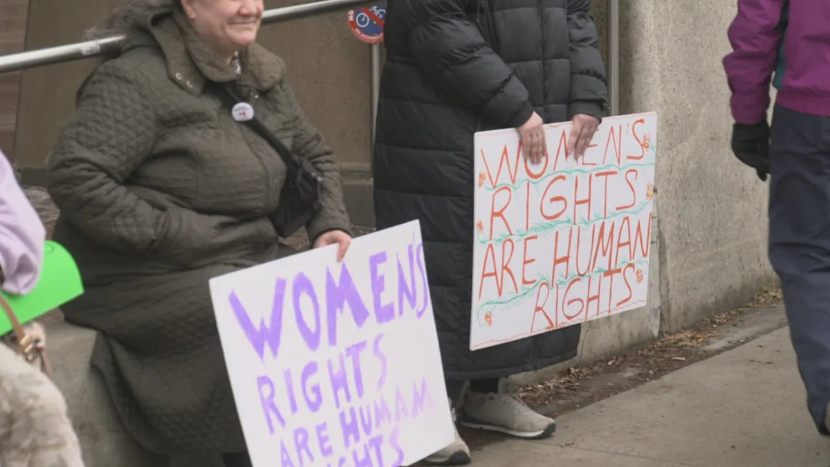 Women, allies unite for International Women's Day rally in Toronto