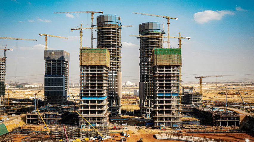 Skyscrapers under construction in Egypt