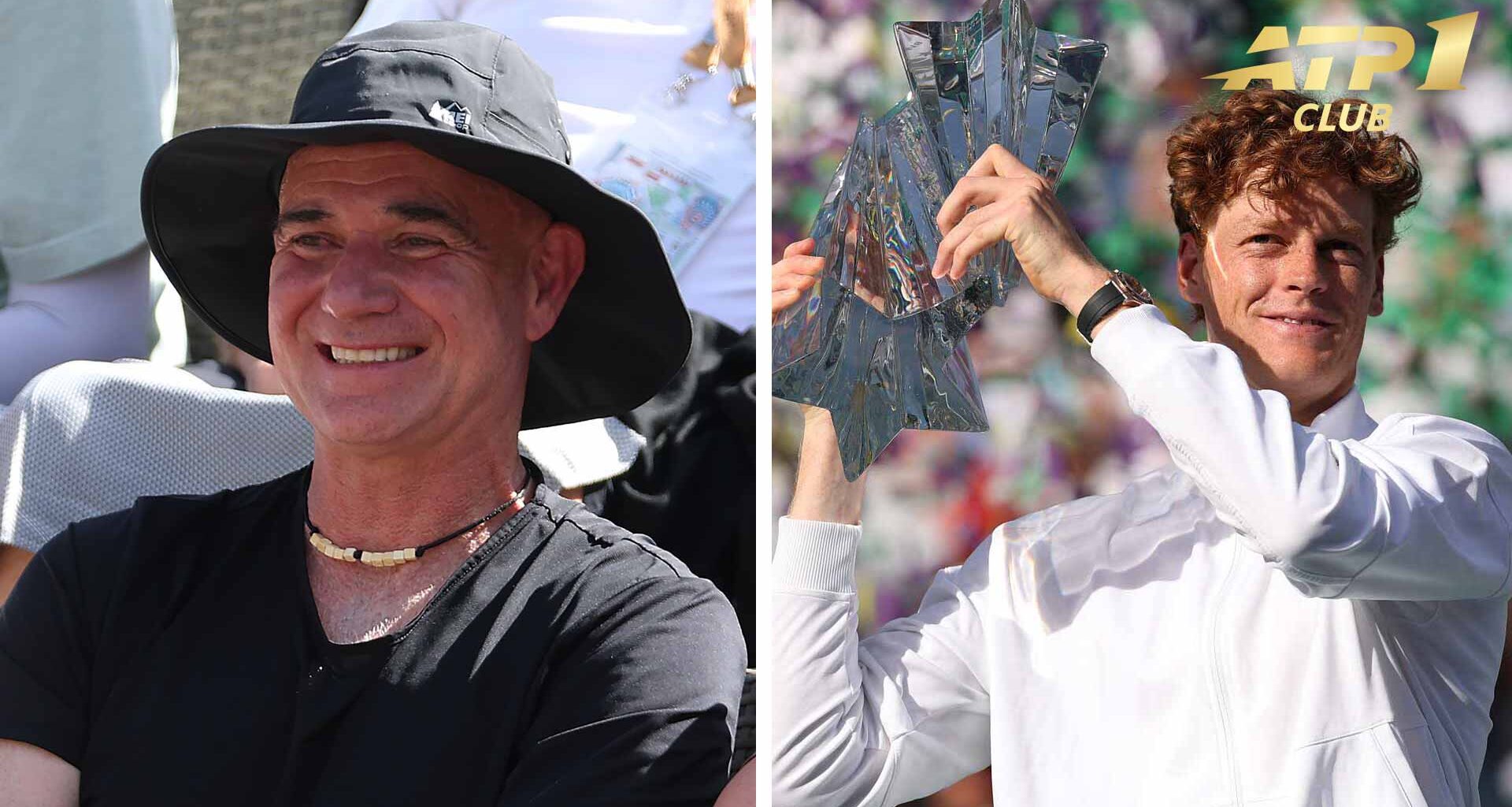 Andre Agassi was in attendance for Jannik Sinner's final victory Sunday in Indian Wells.