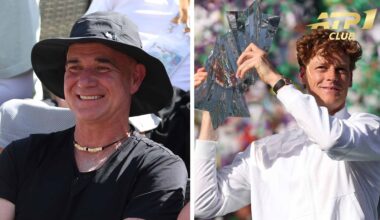 Andre Agassi was in attendance for Jannik Sinner's final victory Sunday in Indian Wells.