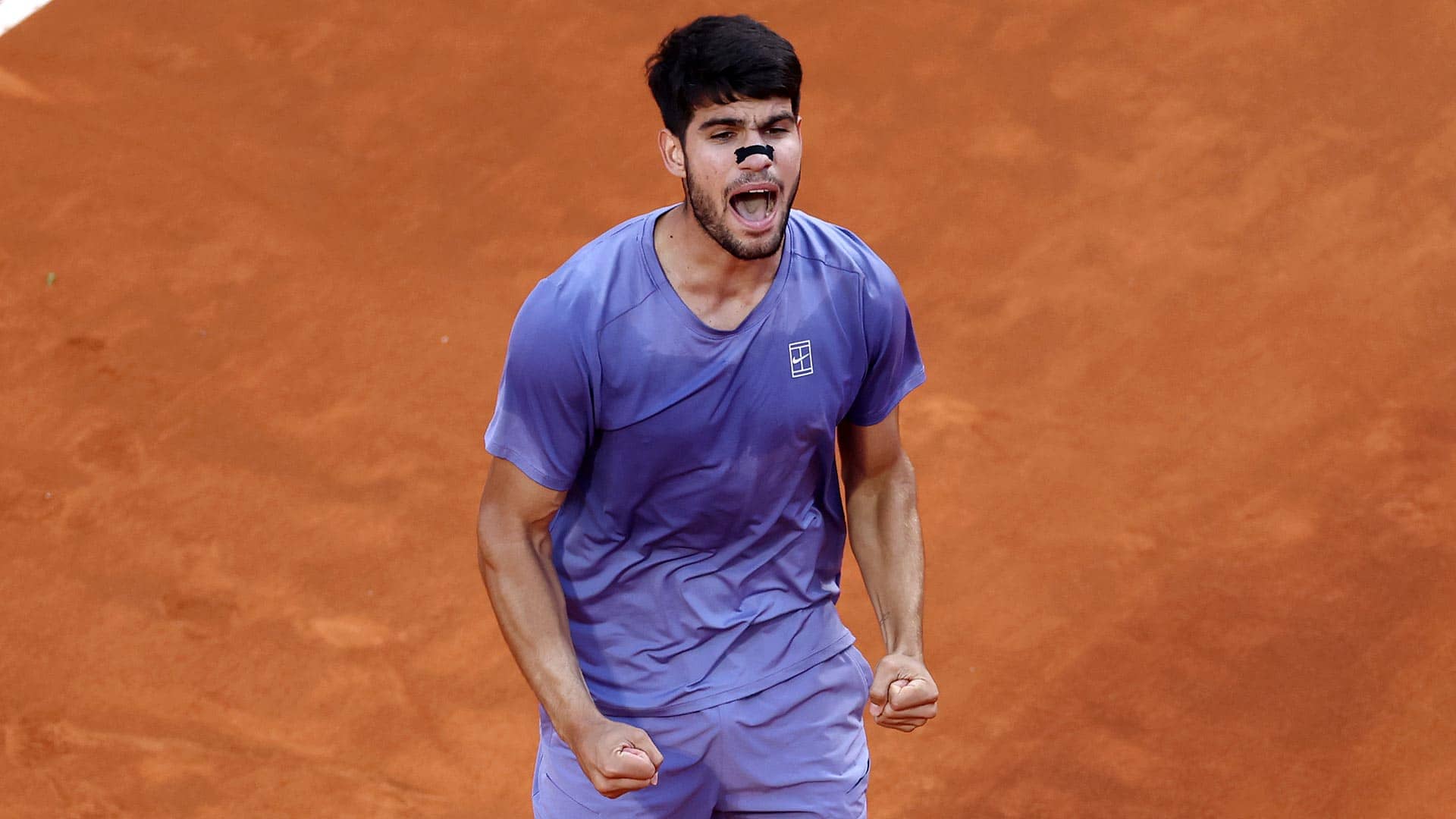 Carlos Alcaraz holds a 15-2 record in Madrid, according to the Infosys ATP Win/Loss Index.