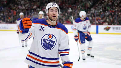 Andrew Mangiapane reacts after Edmonton Oilers trade sends winger to Chicago Blackhawks before NHL deadline moves