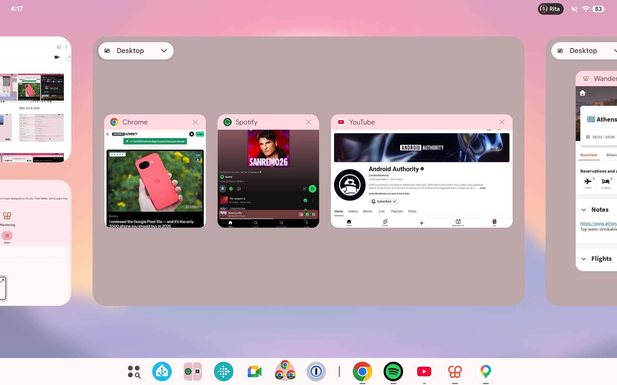 android 16 qpr3 screenshot app switcher desktop 2