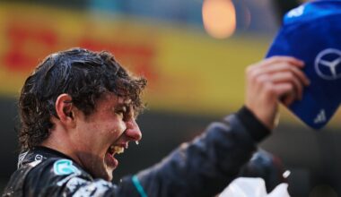 Chinese Grand Prix, Sunday, Getty Images SHANGHAI, CHINA - MARCH 15: Race winner Andrea Kimi Antonelli of Italy and Mercedes AMG Petronas F1 Team celebrates with his team during the F1 Grand Prix of China at Shanghai International Circuit on March 15, 2026 in Shanghai, China. (Photo by Guido De Bortoli/LAT Images)