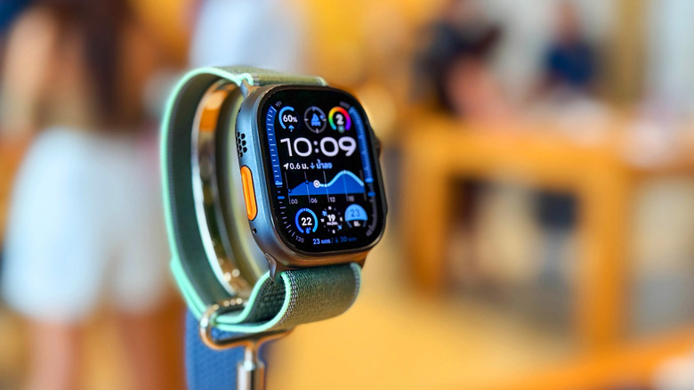 The Apple Watch Ultra 3 on display in a store