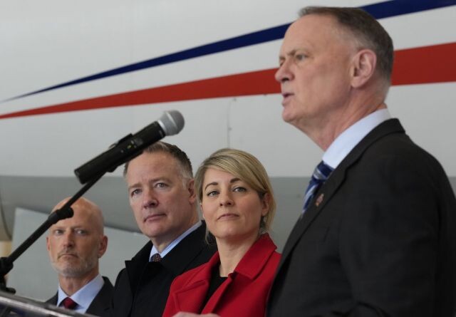 National Defence David McGuinty speaks during an announcement in Ottawa  March 9.