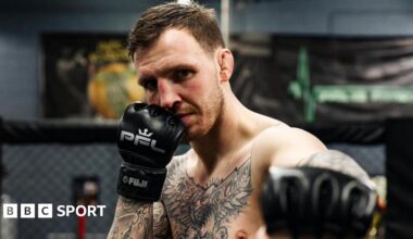 Rhys McKee in PFL gloves