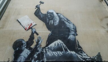 Banksy, stencil-based graffiti, Robin Gunningham, Mark Stephens, Banksy artworks, Steve Lazarides