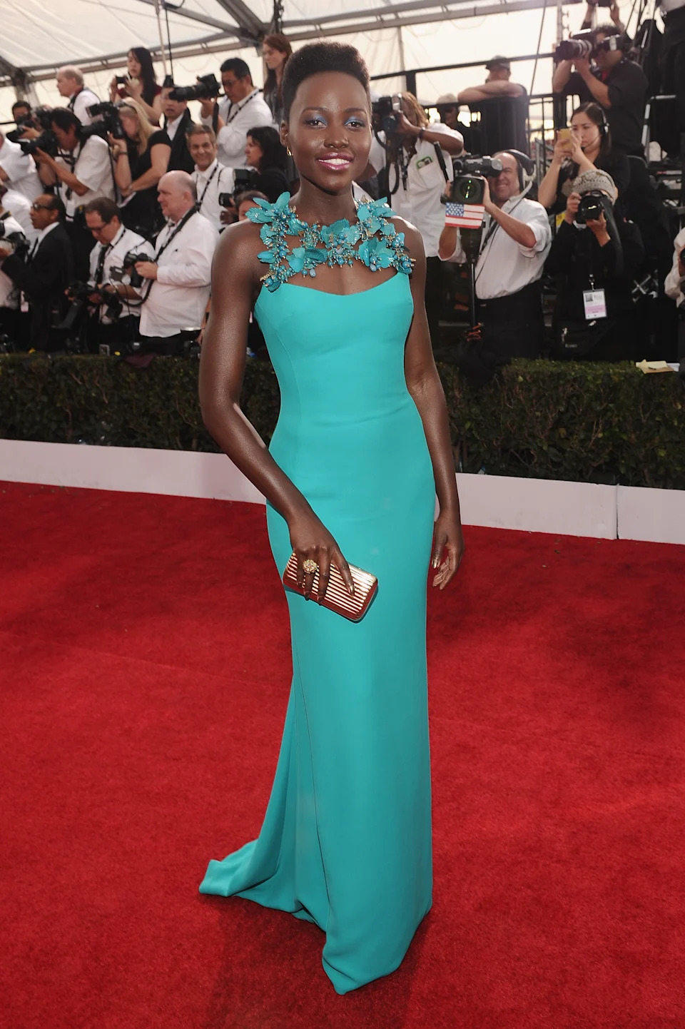 LOS ANGELES, CA - JANUARY 18: Actress Lupita Nyong'o attends 20th Annual Screen Actors Guild Awards at The Shrine Auditorium on January 18, 2014 in Los Angeles, California. (Photo by Stefanie Keenan/WireImage)
