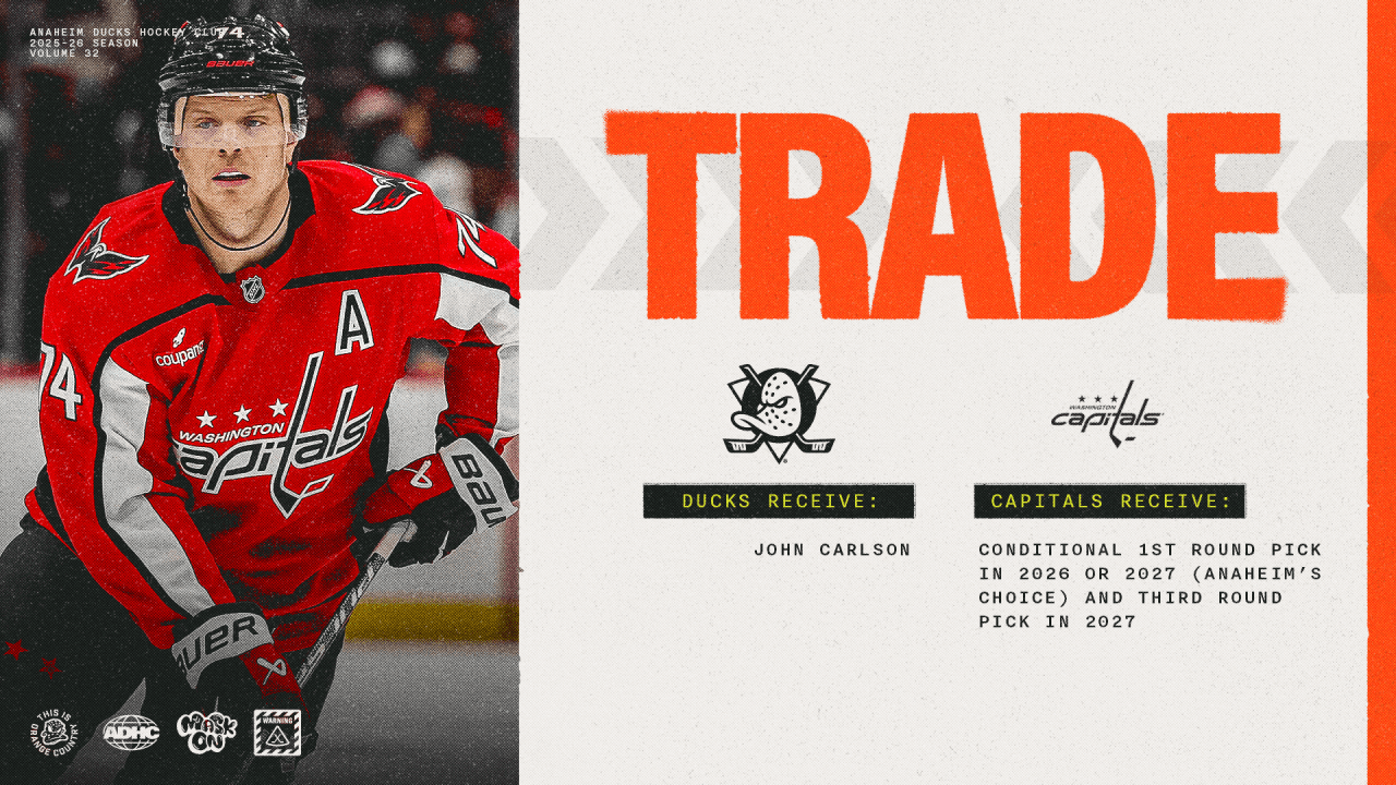 Ducks Acquire Carlson from Washington