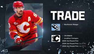 Utah Mammoth Acquire Defenseman MacKenzie Weegar from the Calgary Flames