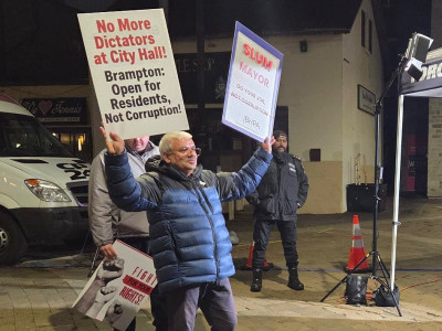 Brampton resident protesting against alleged ‘corruption’ under Mayor Patrick Brown says arrest violated his Charter rights