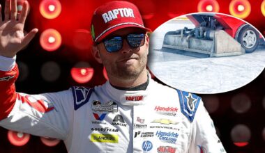 NASCAR Driver William Byron Takes Zamboni For A Joyride