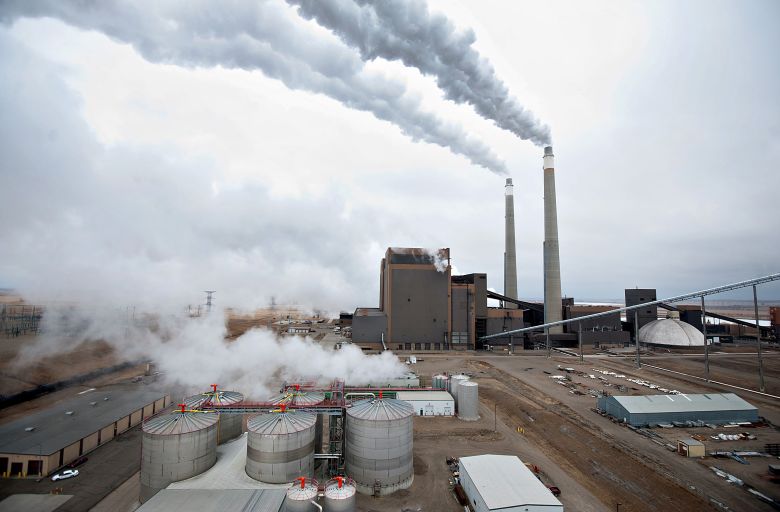 The GRE Coal Creek Station power plant in Underwood, North Dakota, is, along with Oak Grove, one of the nation's most-mercury emitting lignite coal plants. Pictured on February 9, 2012.