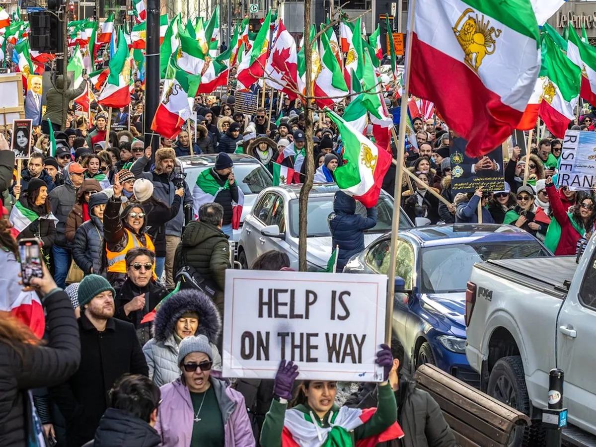 Thousands rally in Montreal to cheer blows on Iran's leadership after U.S.-Israel strikes