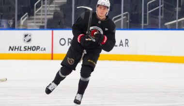 Stützle returns to practice as Senators hit the ice in Edmonton