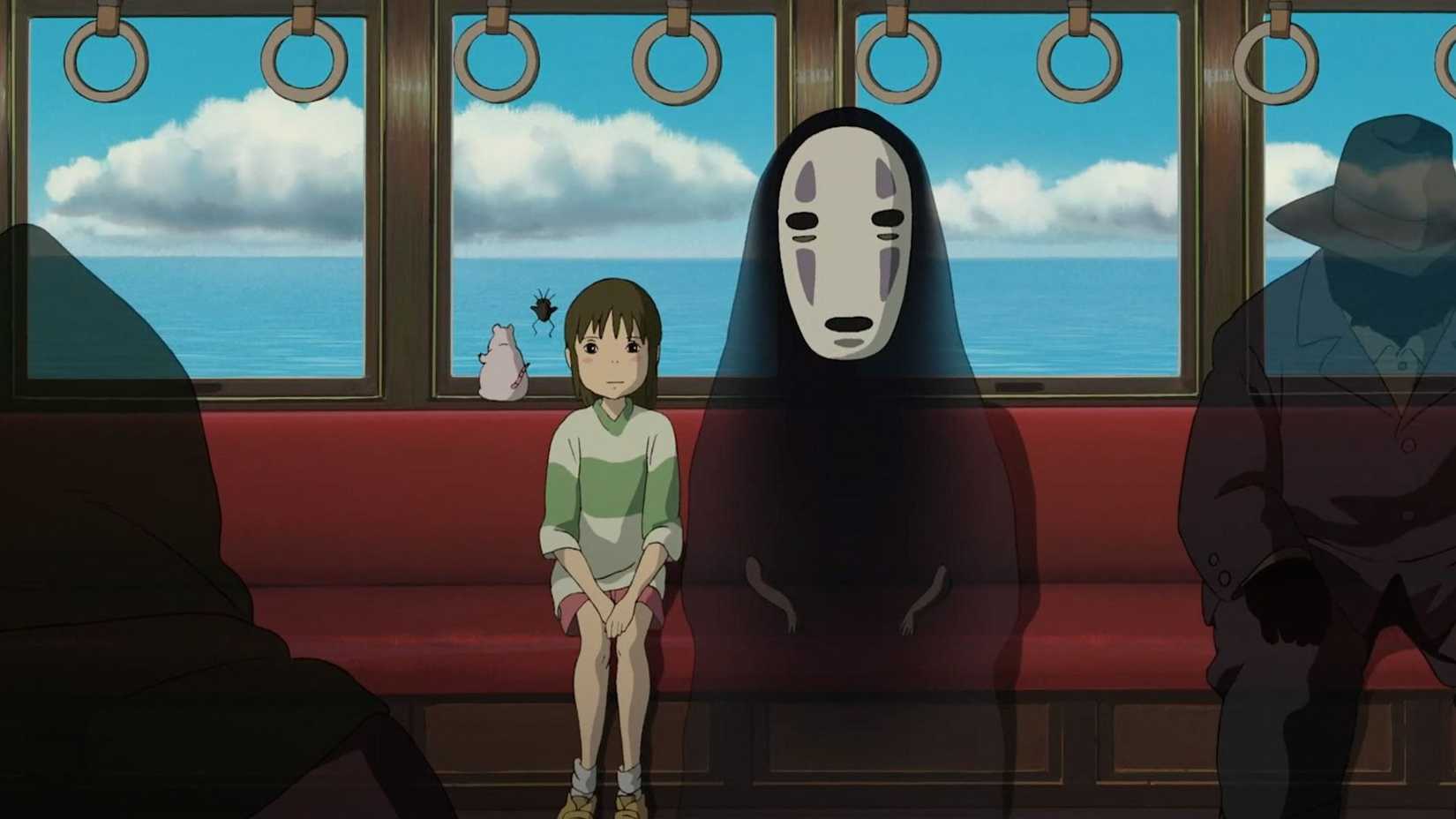 Chihiro on the train in Spirited Away