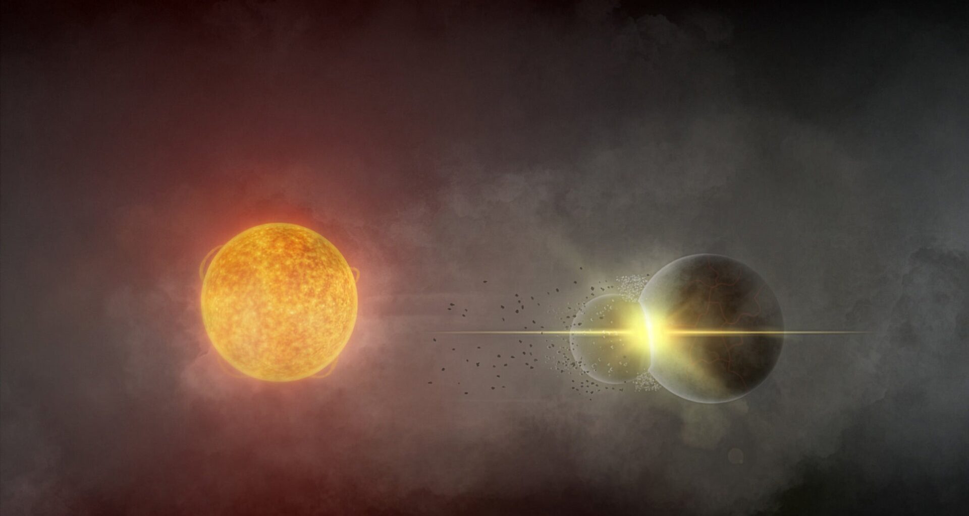 Astronomers find evidence of two planets colliding 11,000 light-years away