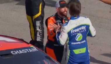 Ex-teammates Ross Chastain and Daniel Suarez clash in heated Vegas confrontation