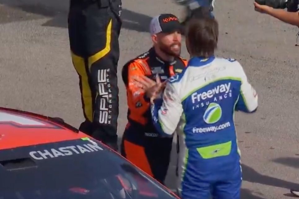 Ex-teammates Ross Chastain and Daniel Suarez clash in heated Vegas confrontation