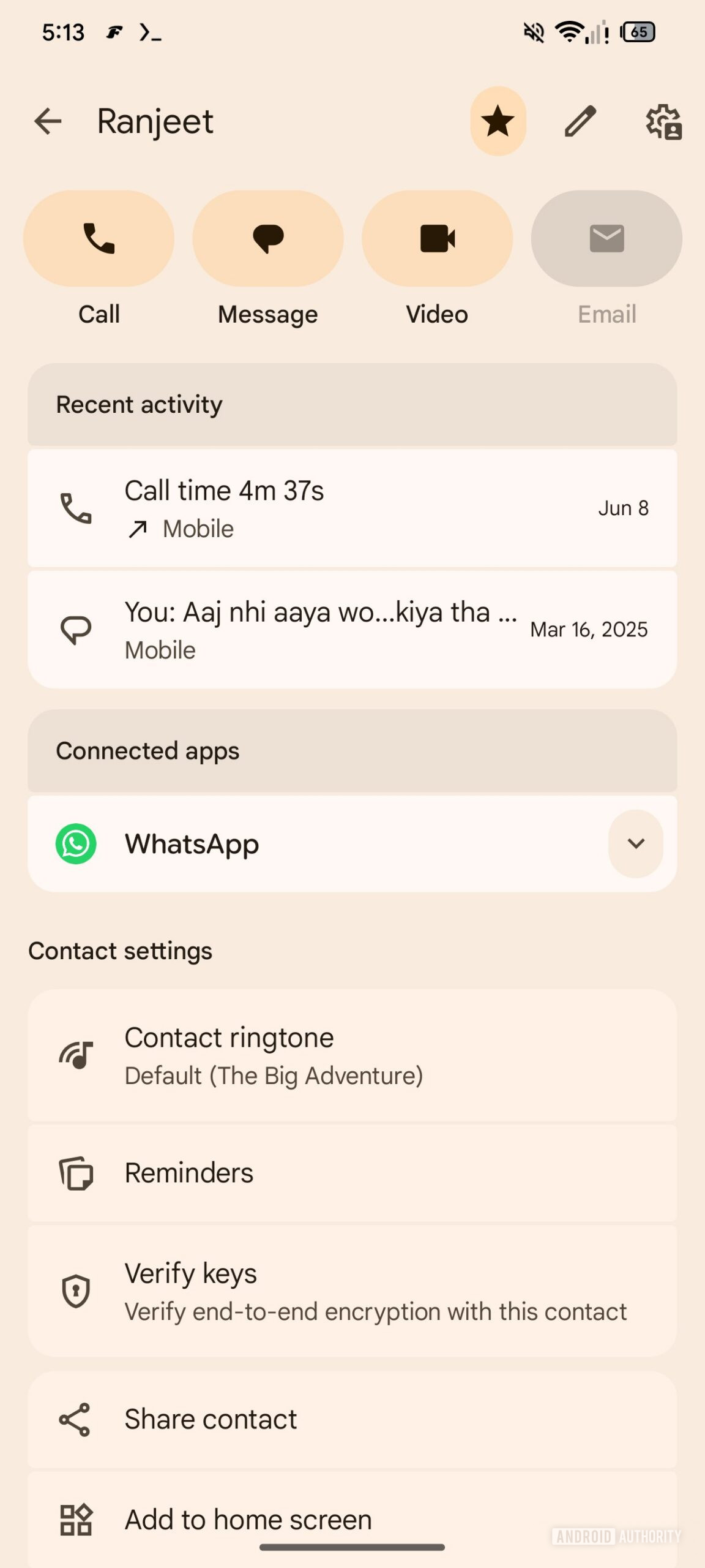 contacts profile page new 2