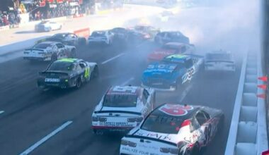Missed shift sparks race-halting pileup crash in Martinsville NASCAR race