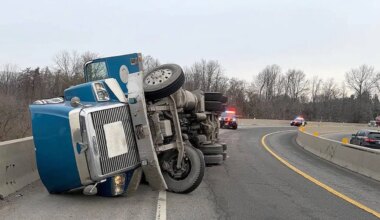 CLOSURE: Highway 403 ramp closed after tractor-trailer spills load in Hamilton; Brampton driver charged