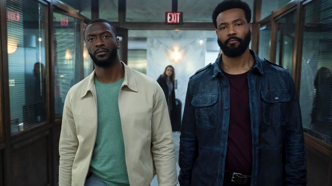 Aldis Hodge and Isaiah Mustafa, Cross