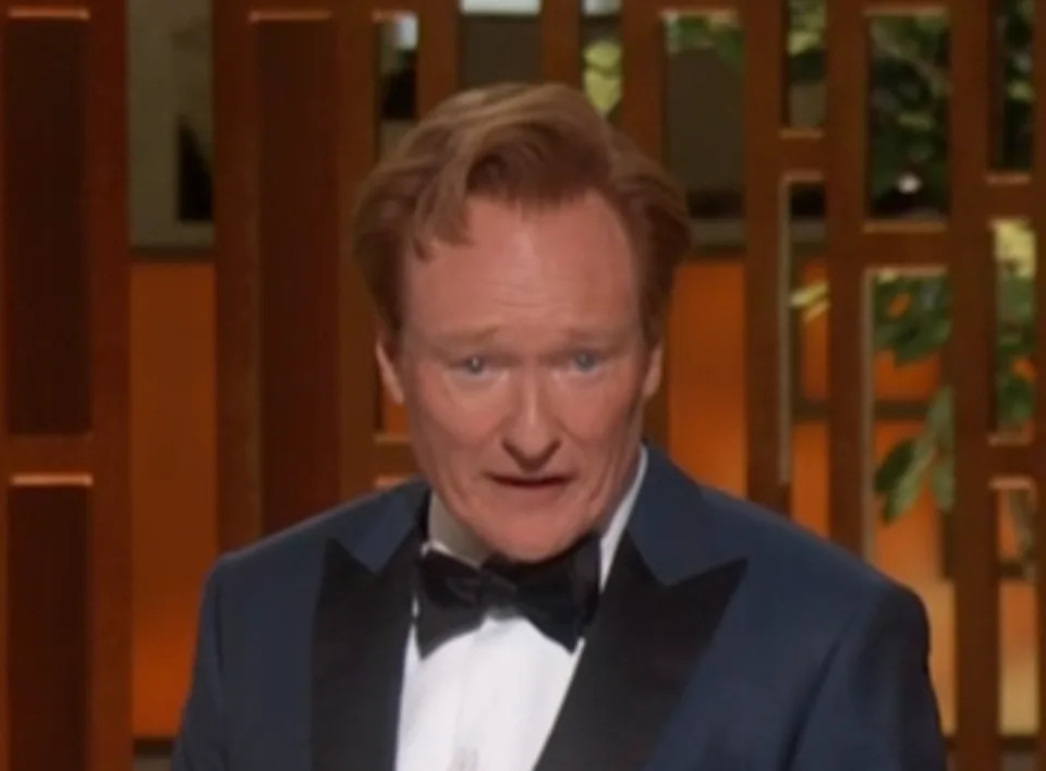 Conan O’Brien’s joke shocked audiences at the Dolby Theatre in Los Angeles (ITV)