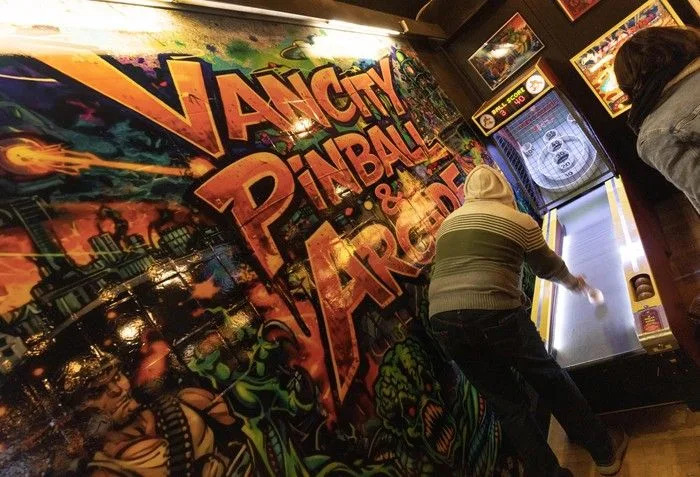  Sign inside VanCity Pinball on Venables in Vancouver BC.