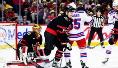 Senators' Dennis Gilbert leaves game after big hit from Maple Leafs' Ekman-Larsson